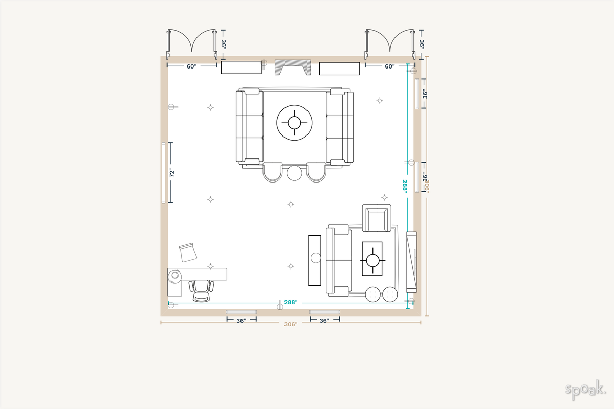 Family Room Plan designed by sydney volpe