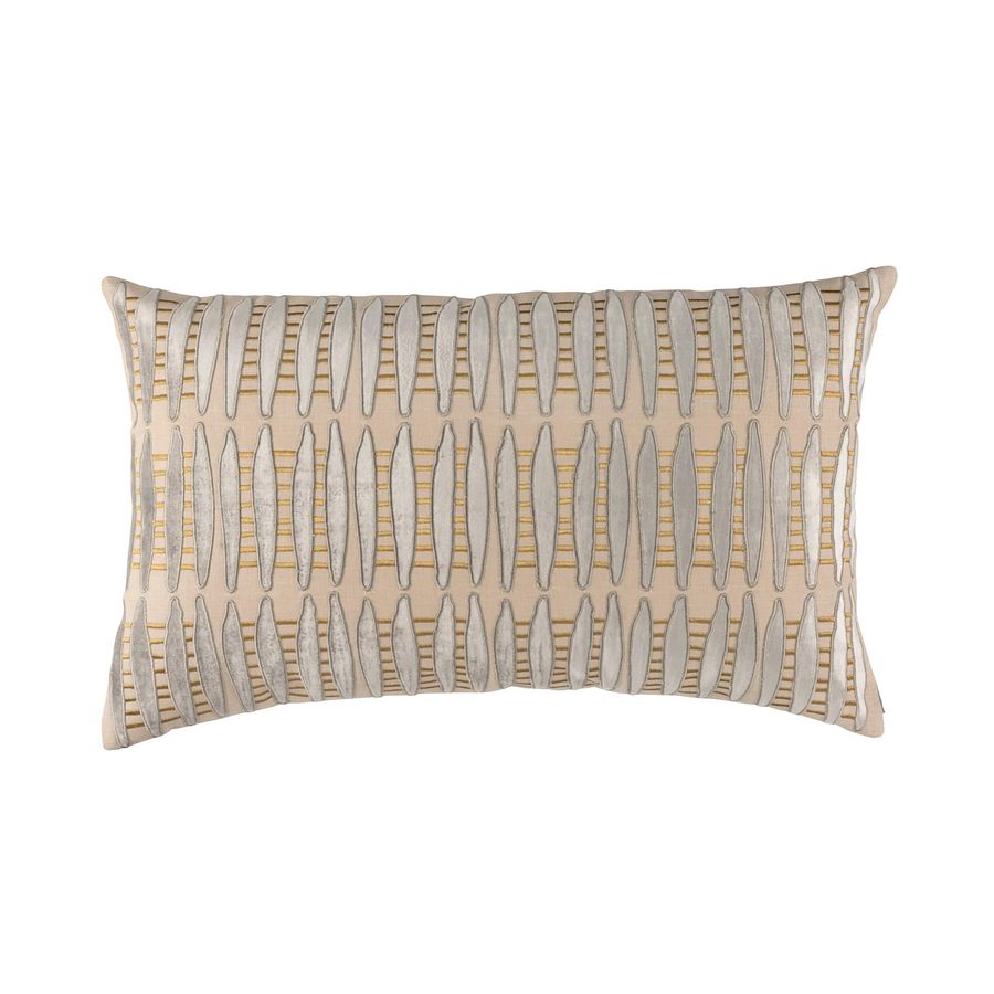 Ivy Lg Rectangle Pillow Dark Sand Platinum Gold 18x30 added by Where The Heart Is Designs