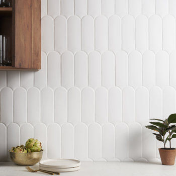 Bond Tile Aerial 2.83 in. x 7.67 in. Fishscale Matte Ceramic Wall Tile (5.15 Sq. Ft. / Case) | Wayfair added by Ruthann R
