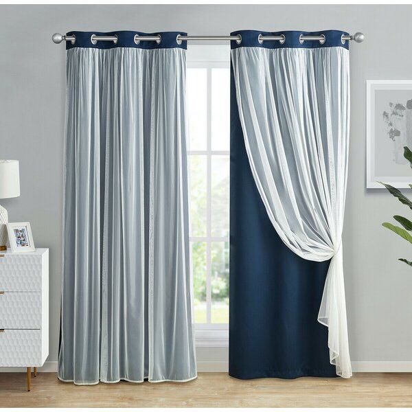 Dammion Solid Color Blackout Curtain Panels added by Audrey Major