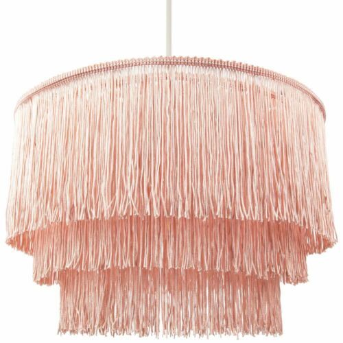 Traditional 3-Tier Pink Fabric Tassels Pendant Light Shade with Decorative Tr... 5056410104871 | eBay added by Yasmeen Brock