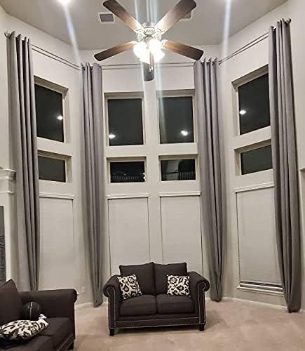 Ikiriska Blackout Extra Long Curtain. 12-24 ft Long Darkening Custom Made Drape (Gray Granite, Custom L and W) added by Belinda McClendon