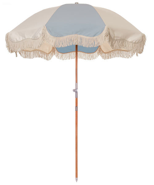 The Premium Beach Umbrella - 70's Panel Blue Cream added by Tiffany Dorau
