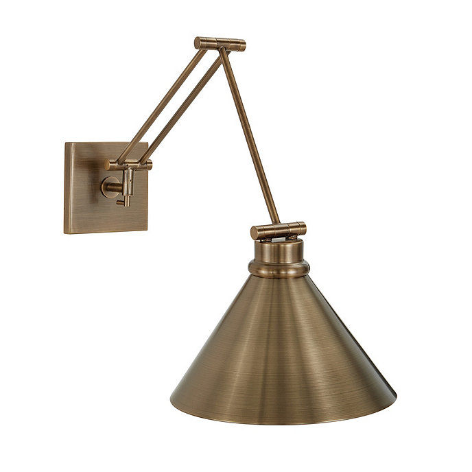Felix Articulating Wall Sconce wih Glass Shade added by Evie Leigh