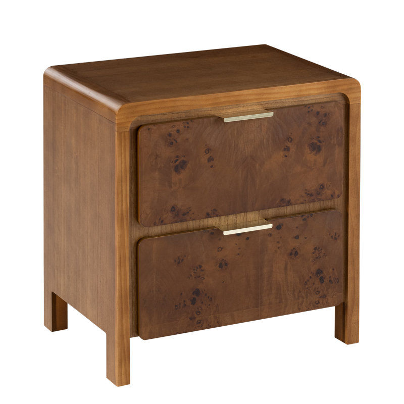 Langley Street® Manish Rustic Farmhouse 2 - Drawer Nightstand with Burl Finish & Reviews | Wayfair added by Grace Mammen