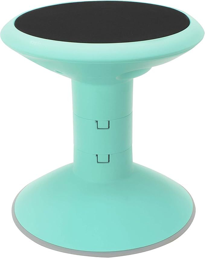 Storex Wiggle Stool – Active Flexible Seating for Classroom and Home Study, Adjustable 12-18 Inch Height, Teal (00306U01C) added by Danielle Hughes