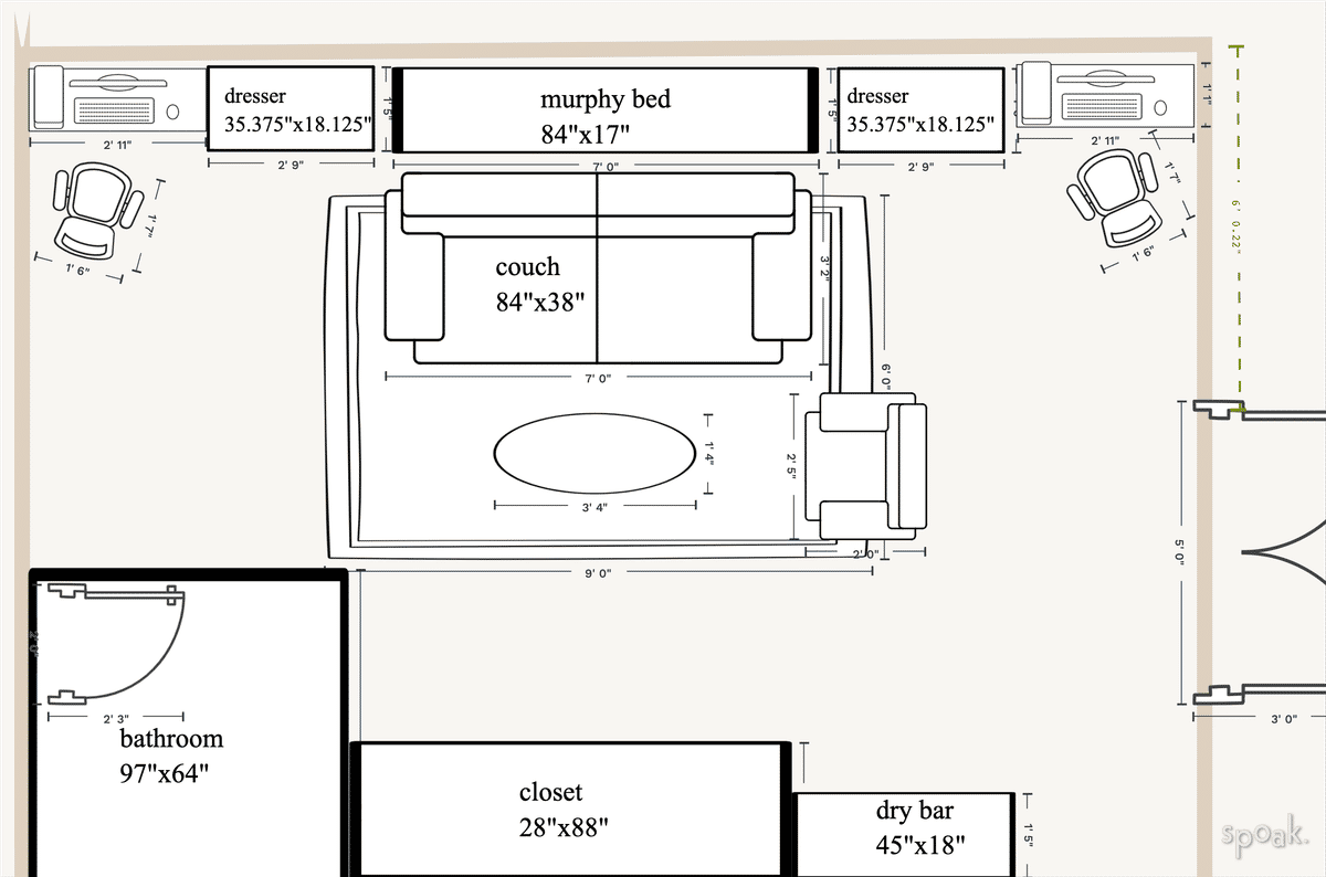 Library Layout designed by Taylor Carraway