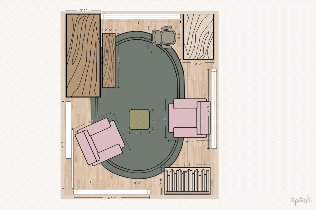 Office Floor Plan designed by Becca Sedlak