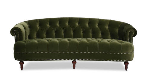 La Rosa Victorian Chesterfield Tufted Sofa, Olive Green added by Lisa Chaves