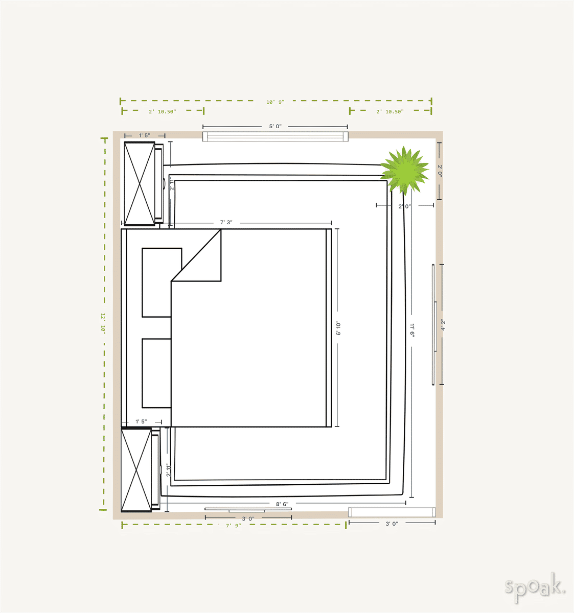 Guest Bedroom Plan designed by sarah cerda