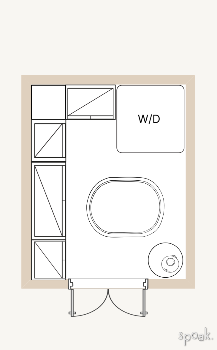 Laundry Room Layout designed by Taylor Hughes
