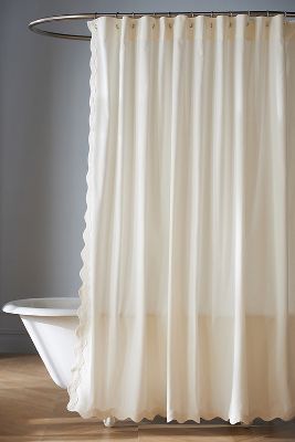 Maeve by Anthropologie Embroidered Scalloped Cotton Shower Curtain added by Cammie Fournier