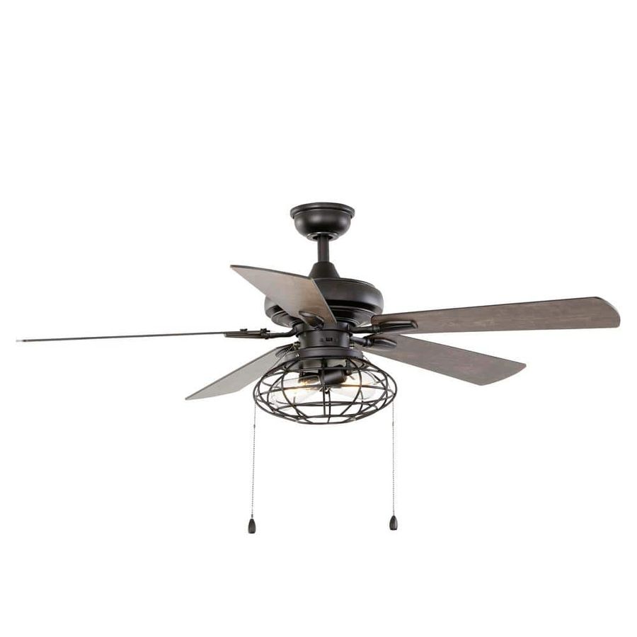 Home Decorators Collection Ellard 52 in. LED Indoor Matte Black Ceiling Fan with Light YG629A-MBK - The Home Depot added by Sherez Mohamed