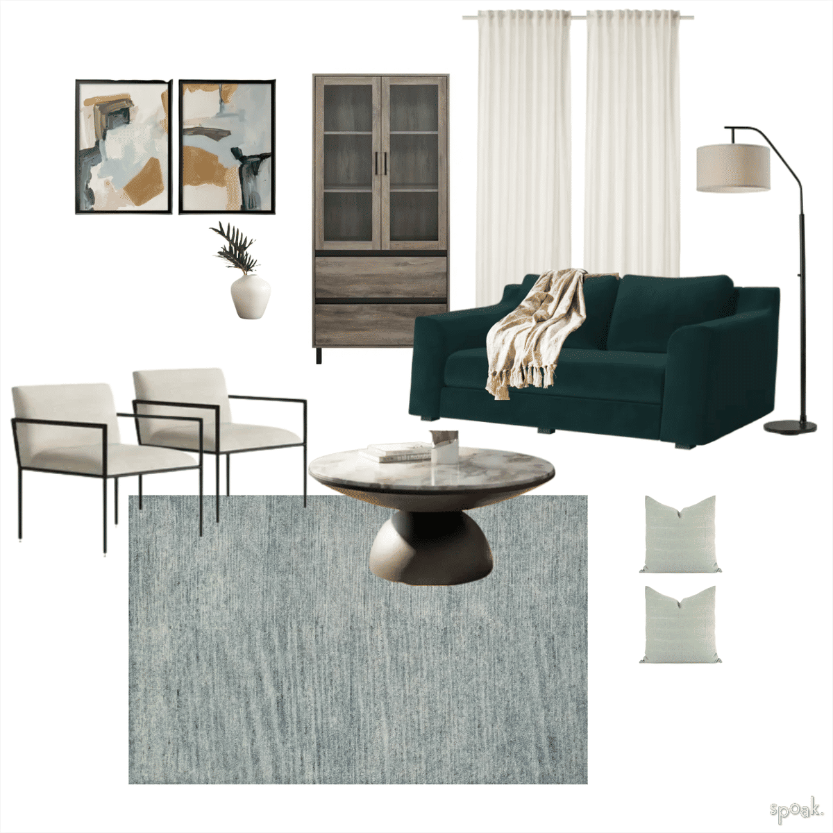 Kitchen + Living Room Inspiration designed by Ka’lia Woodard