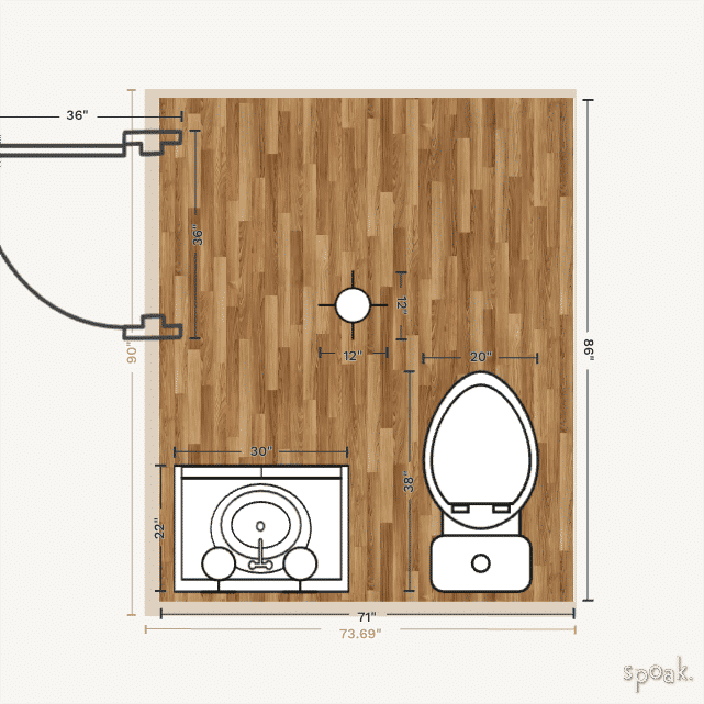 Bathroom Plan designed by karen silveira