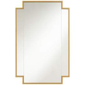 Corson Antique Gold 26" x 40" Cut Edge Wall Mirror | www.lampsplus.com added by Stephanie Spitz