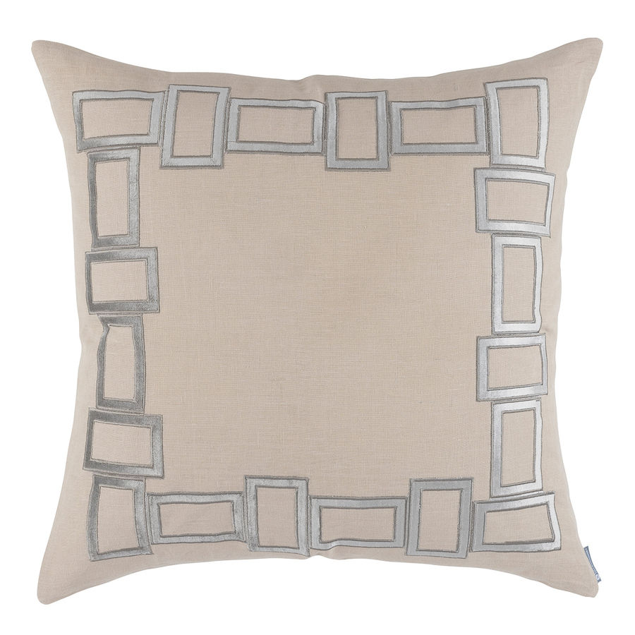 Peru Euro Border Pillow Dark Sand / Platinum 28x28 added by Where The Heart Is Designs
