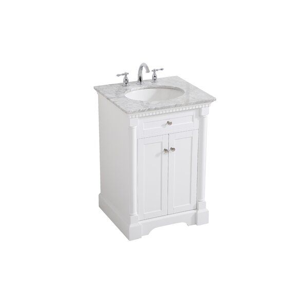 24'' Free Standing Single Bathroom Vanity with Marble Top added by Kacy Emmett