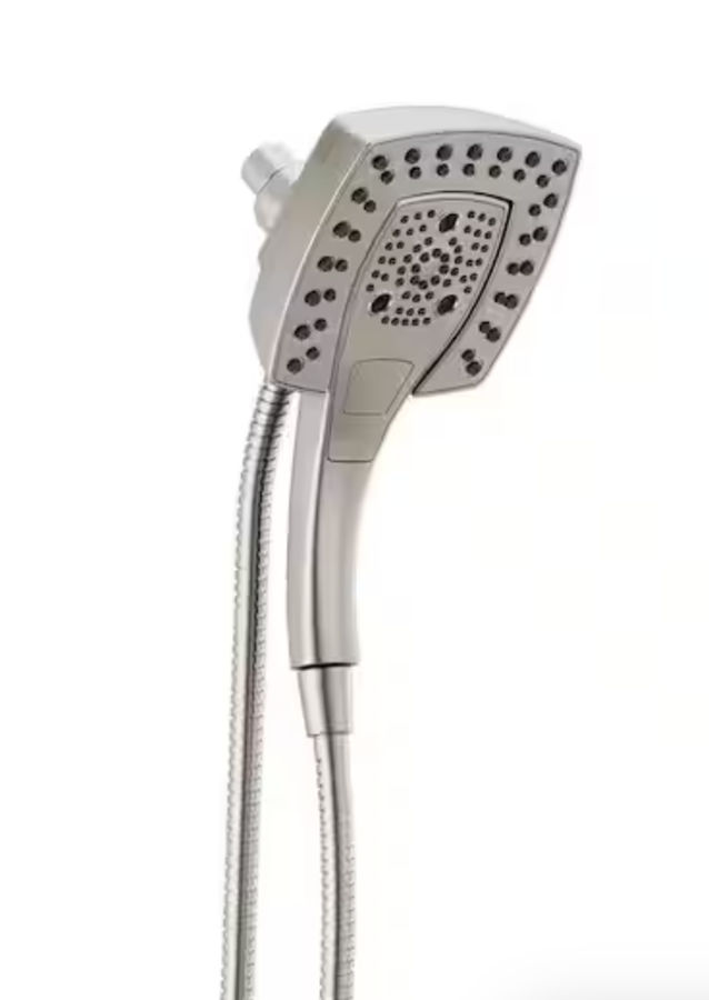 In2ition 5-Spray Patterns 1.75 GPM 5.75 in. Wall Mount Dual Shower Heads in Stainless added by KH Design Concepts