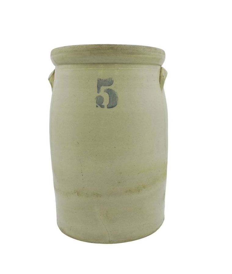 (34) Antique Large 5 Gallon Salt Glazed Butter Churn - Jun 23, 2024 | Charleston Estate Services Ltd. In Sc added by Serena Finnerty