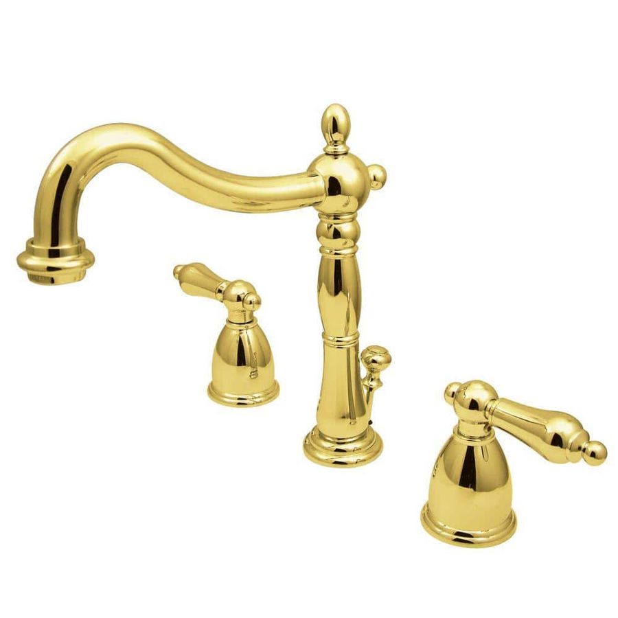 Kingston Brass Victorian 8 in. Widespread 2-Handle Bathroom Faucet in Polished Brass HKB1972AL - The Home Depot added by rebecca castro