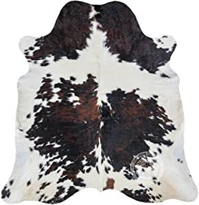 Genuine Tricolor Cowhide Rug Cow Skin Leather Area Rug XL Approx. 6 x 7 ft. added by Spoak Member
