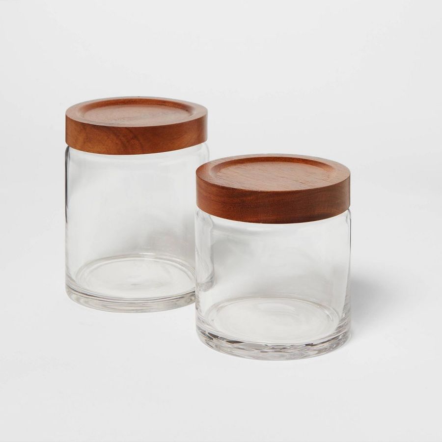 Canister Acacia/Glass Small - Threshold™ added by Emily Monsees
