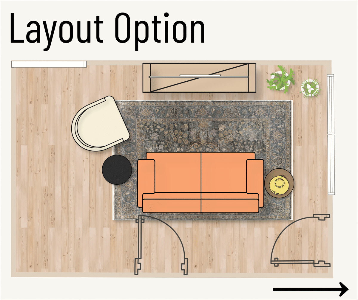 Tv Room Floor Plan designed by Margo Myers