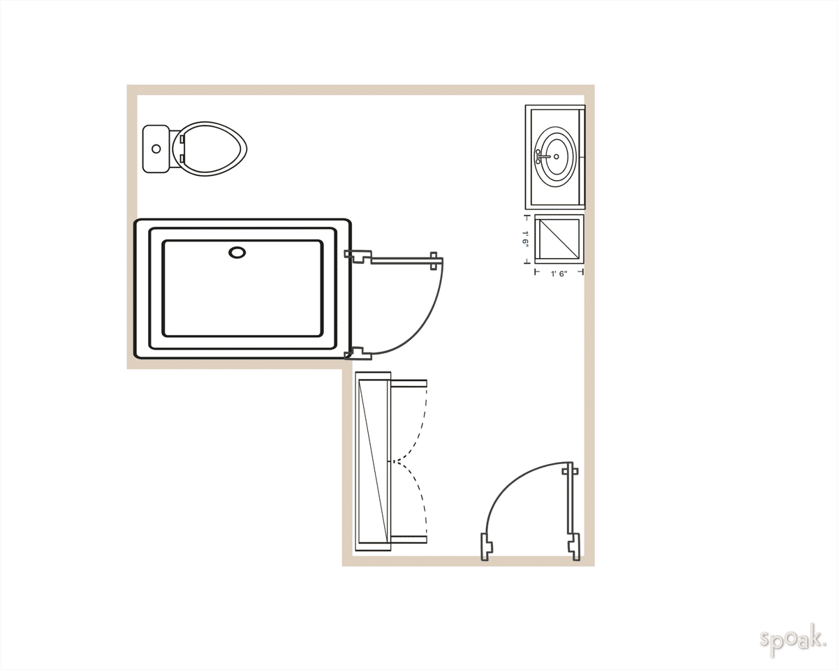 Bathroom Floor Plan designed by chelsea mabey