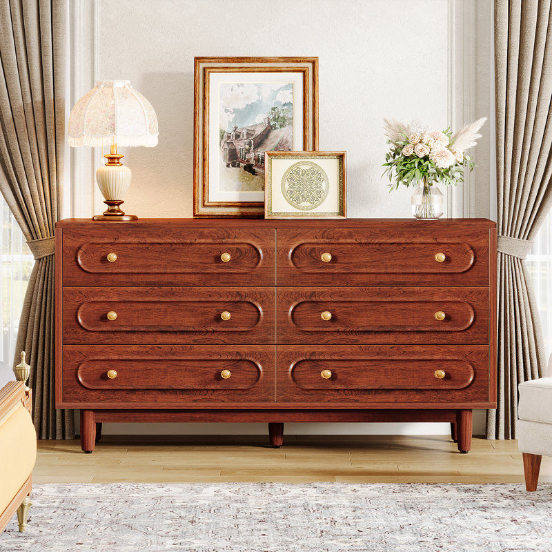 Irtiza 6 Drawer Wood Dresser, Wide Chest Of Drawers For Bedroom Furniture added by Jaynie Baker