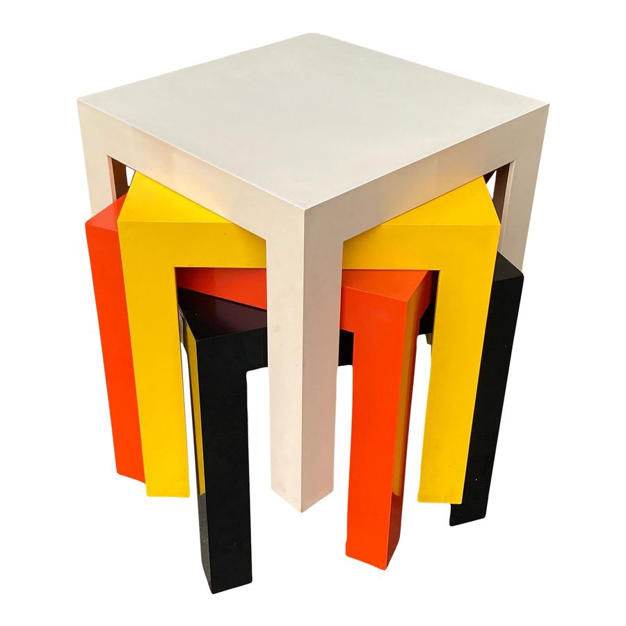 1970s Colorful Syroco Stacking Parsons Side Tables- Set of 4 added by Alex Marie