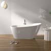Abruzzo 59.06 in. x 30.71 in. Contemporary Soaking Tub Acrylic Freestanding Bathtub with Overflow and Drain in Gloss White 22A04-60 added by Jayme Weaver