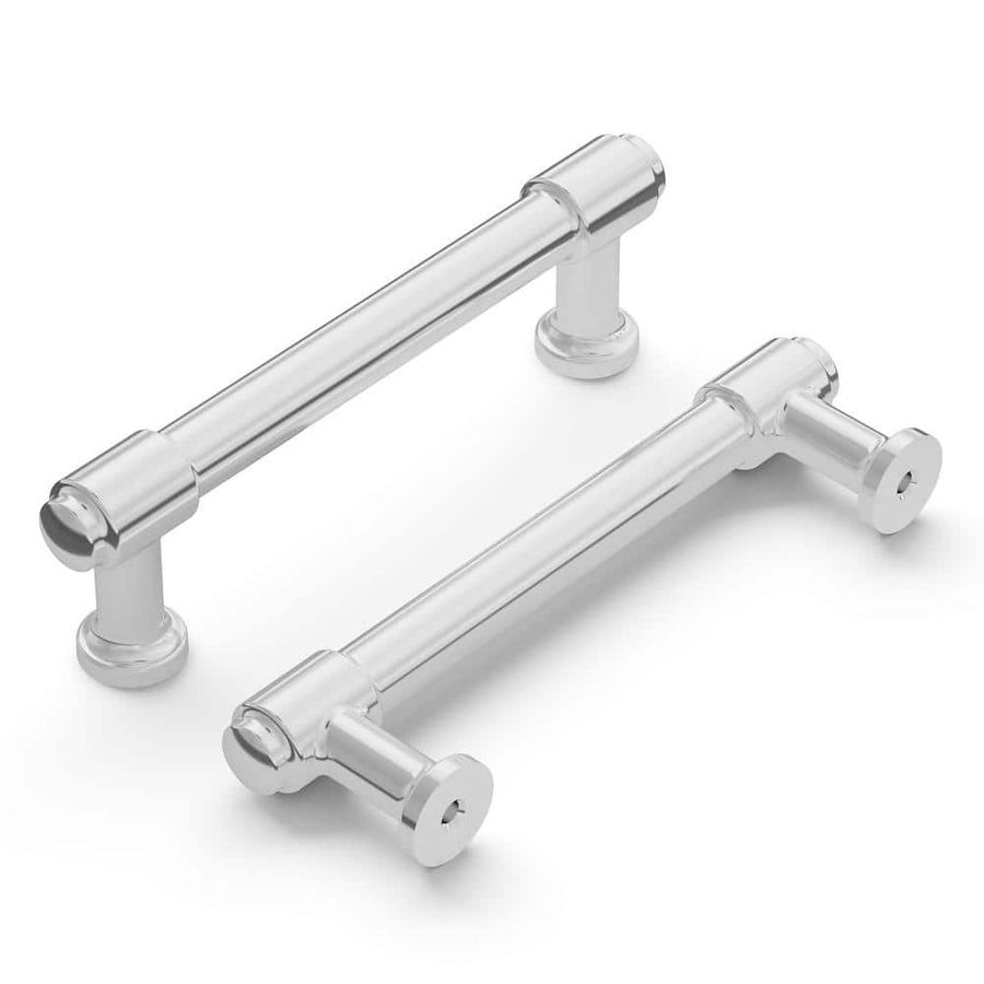 HICKORY HARDWARE Piper 3-3/4 in. (96 mm) Chrome Cabinet Pull (10-Pack) H077852CH-10B - The Home Depot added by Jayme Weaver