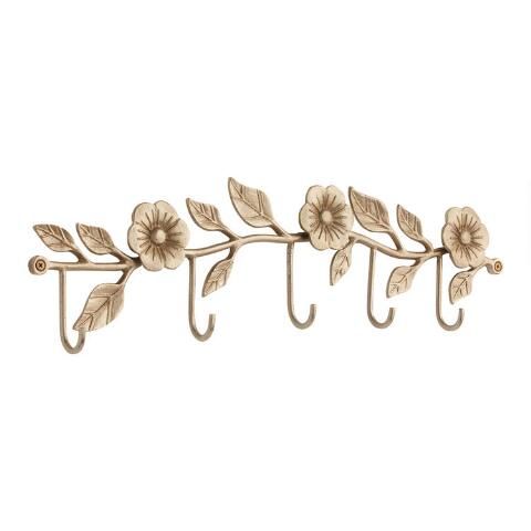 antique gold metal floral wall rack added by Spoak Member