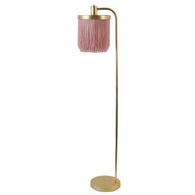 59.75" Framboise Fringe Shade Floor Lamp Gold Leaf - Decor Therapy added by Spoak Member