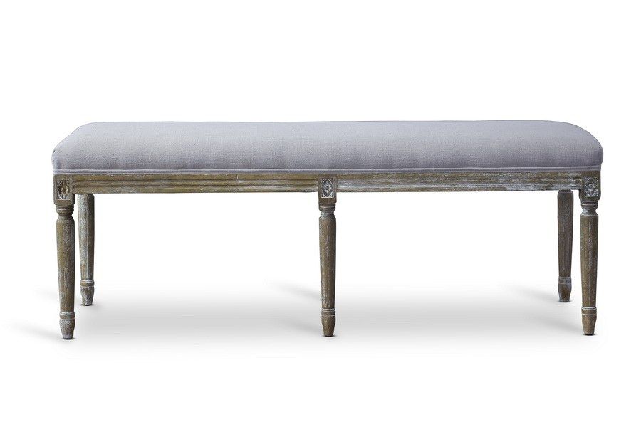 Baxton Studio Clairette Wood Traditional French Bench in Beige by Wholesale Interiors added by Morgan Hatch