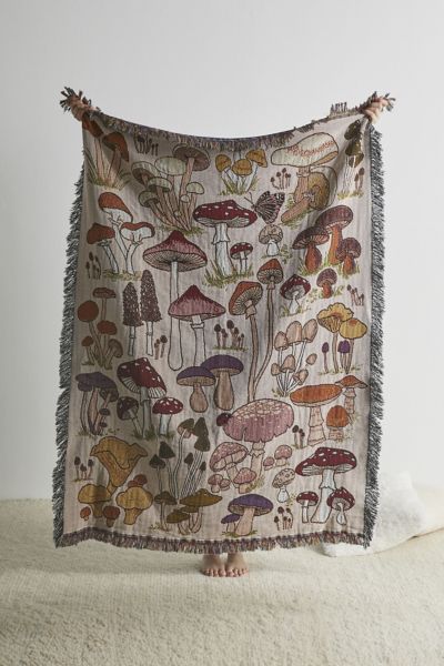 Valley Cruise Press Fanciful Fungi Throw Blanket added by Jada Williams