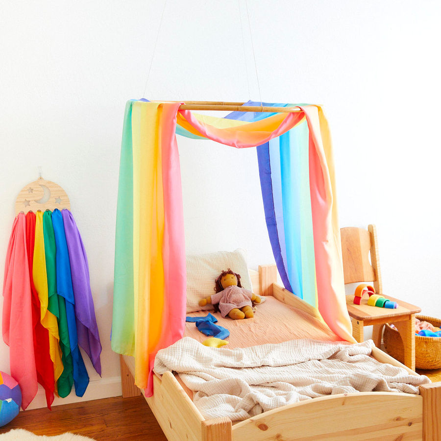 Double Rainbow Playsilk | Buy Large Rainbow Playsilks for Kids from Sarah's Silks added by Sarah Miller