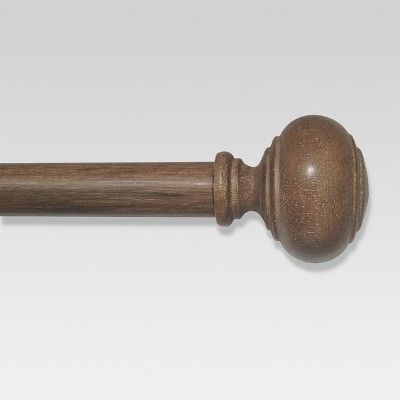 36"-66" Faux Wood Curtain Rod Brown - Threshold™ added by Samantha Erickson