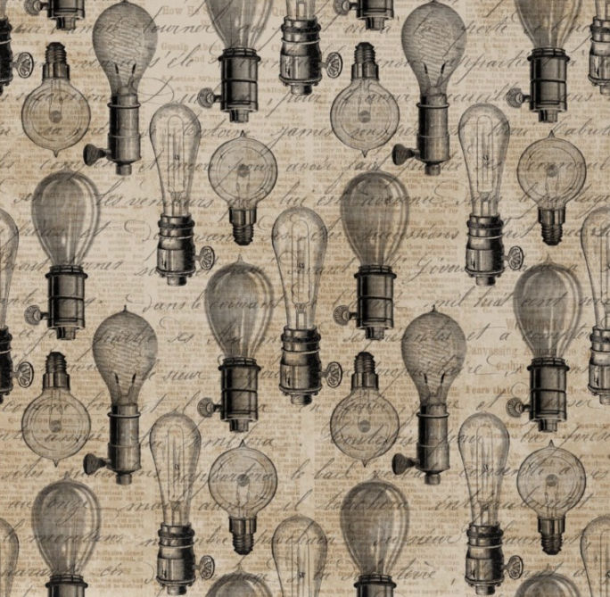 Vintage Light Bulbs Hand Written Retro Lovers Electrician Wallpaper byartpics added by karen silveira