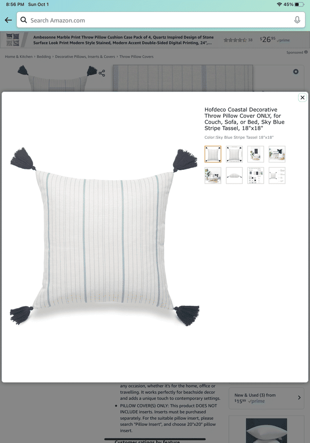 Pillow added by Carrie Mueller