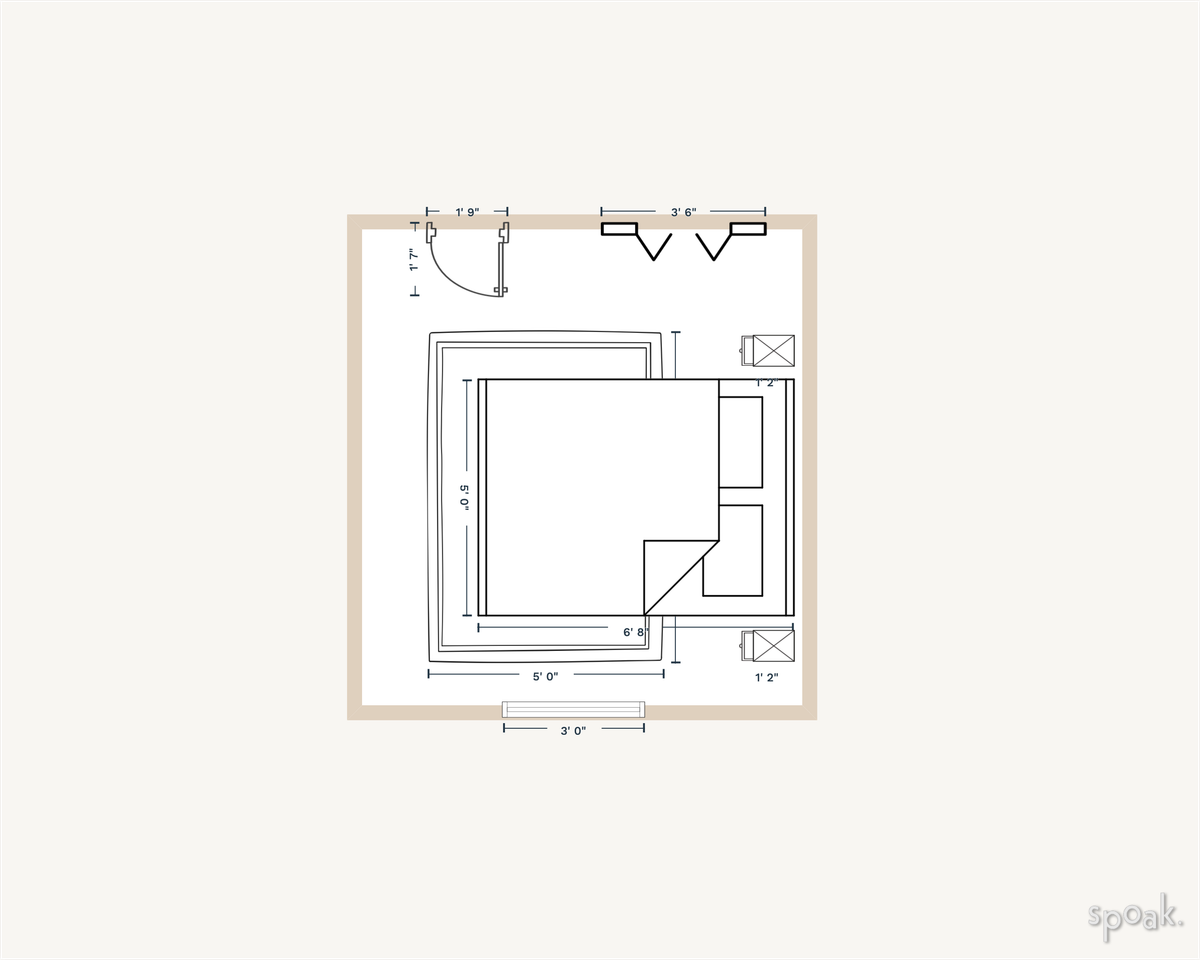 Bedroom Floor Plan designed by Molly Dutmers