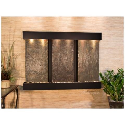 Olympus Falls 54" High Natural Slate Indoor Copper Wall Fountain - #15W34 | Lamps Plus added by Heidi Sheridan