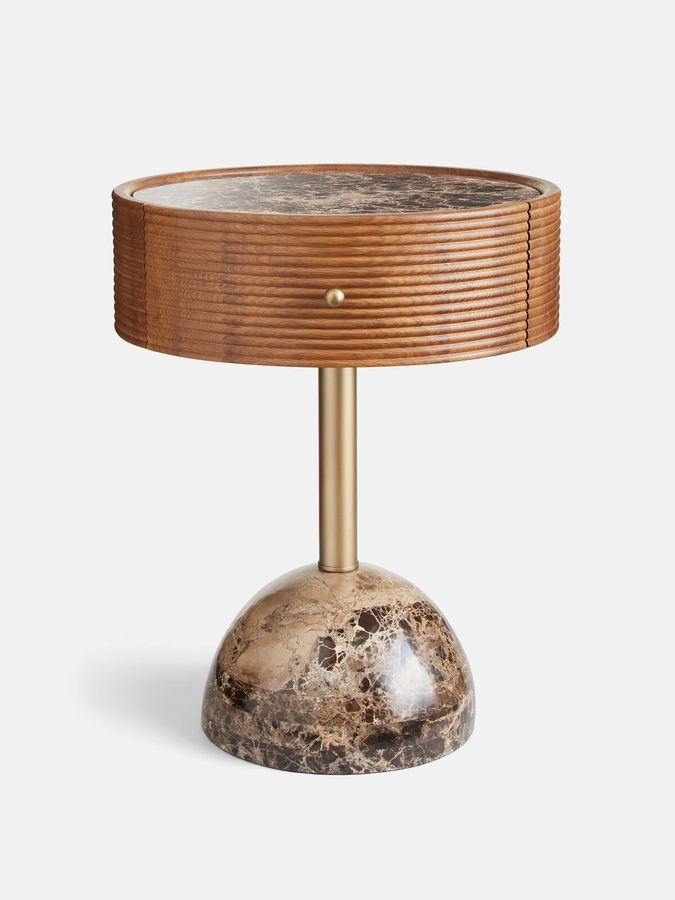 Filip Bedside Table, Dark Emperador Marble - Soho Home added by Ashley Adams
