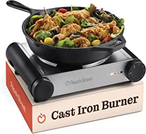 Electric Single Stovetop Hot Plate for Cooking 1500W 7.3/4" Glass Cast Iron Portable Stove Burners Cool Touch Handle Cooktop Keeps Food Warm Temperature Controls Electric Burner for Kitchen, Dorm added by Nicole Groves Bridgeforth