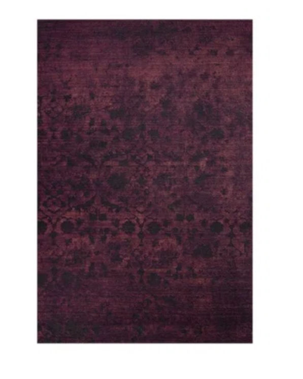 Bless international Del Machine Made Machine Woven Polyester Area Rug in Purple/Black | Wayfair added by Stephanie Mora