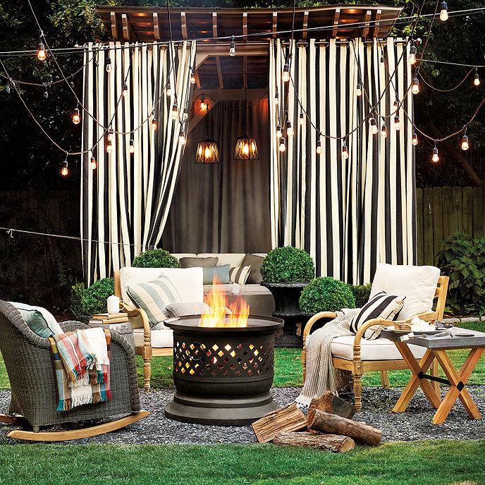Ballard Indoor/Outdoor Drapery Panel with Weighted Corners added by Maria Montanez