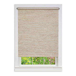 Cords Free Privacy Jute Shade, Natural - Beach Style - Roller Shades - by Virventures | Houzz added by Shannon Jones