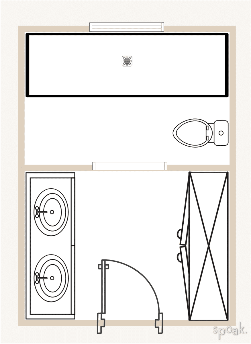 Bathroom Layout designed by Blackbird House