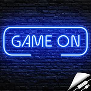 Kavaas Gaming Neon Sign, Game On Neon Sign for Game Room Decor - LED Game Neon Sign for Teen Boy Room Decor, Gamer Wall Decor - Best Gamer Gifts for Boys, Kids (Blue) added by Whitney Crutcher